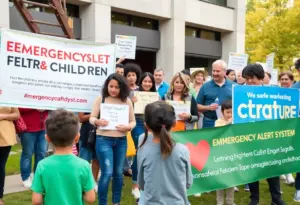 Community members advocating for the Owen Alert Act to aid missing children with autism