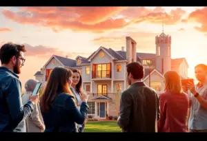 Image illustrating the collaboration between real estate and content creators in investment.