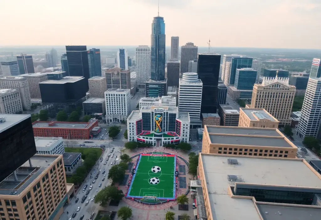 A vibrant view of Dallas ready for the FIFA World Cup