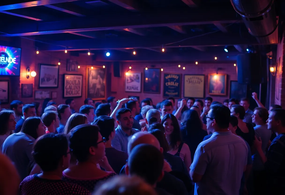 Audience enjoying a live music performance at a local venue