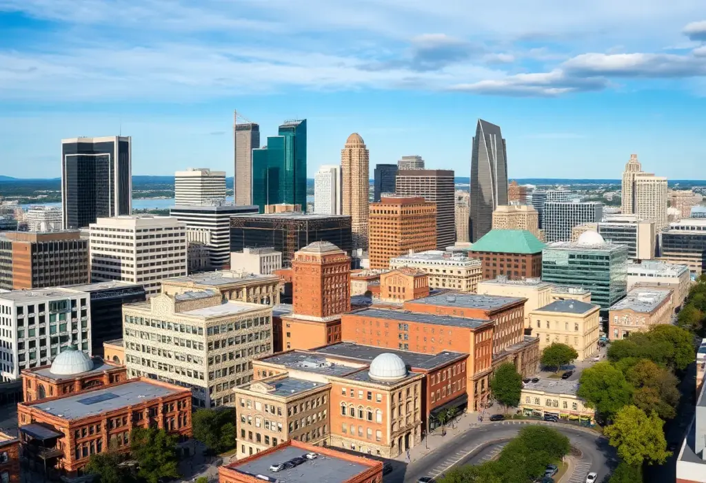 View of downtown Austin showcasing various properties.