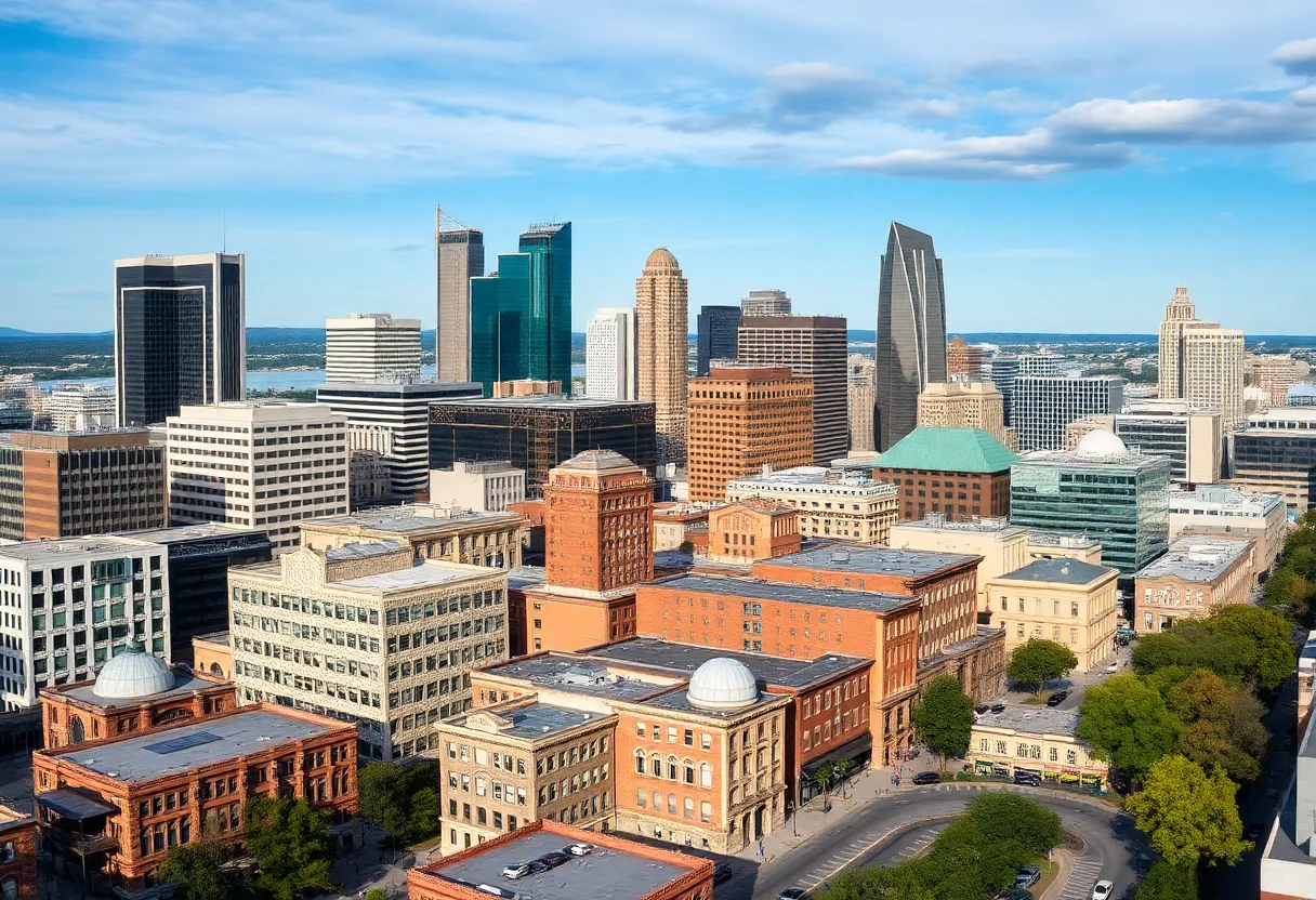 View of downtown Austin showcasing various properties.