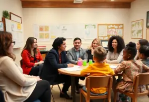 Meeting of the Early Childhood Education Task Force with professionals discussing policies.