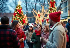 Community celebration during the holiday season in Georgetown featuring music and joy.