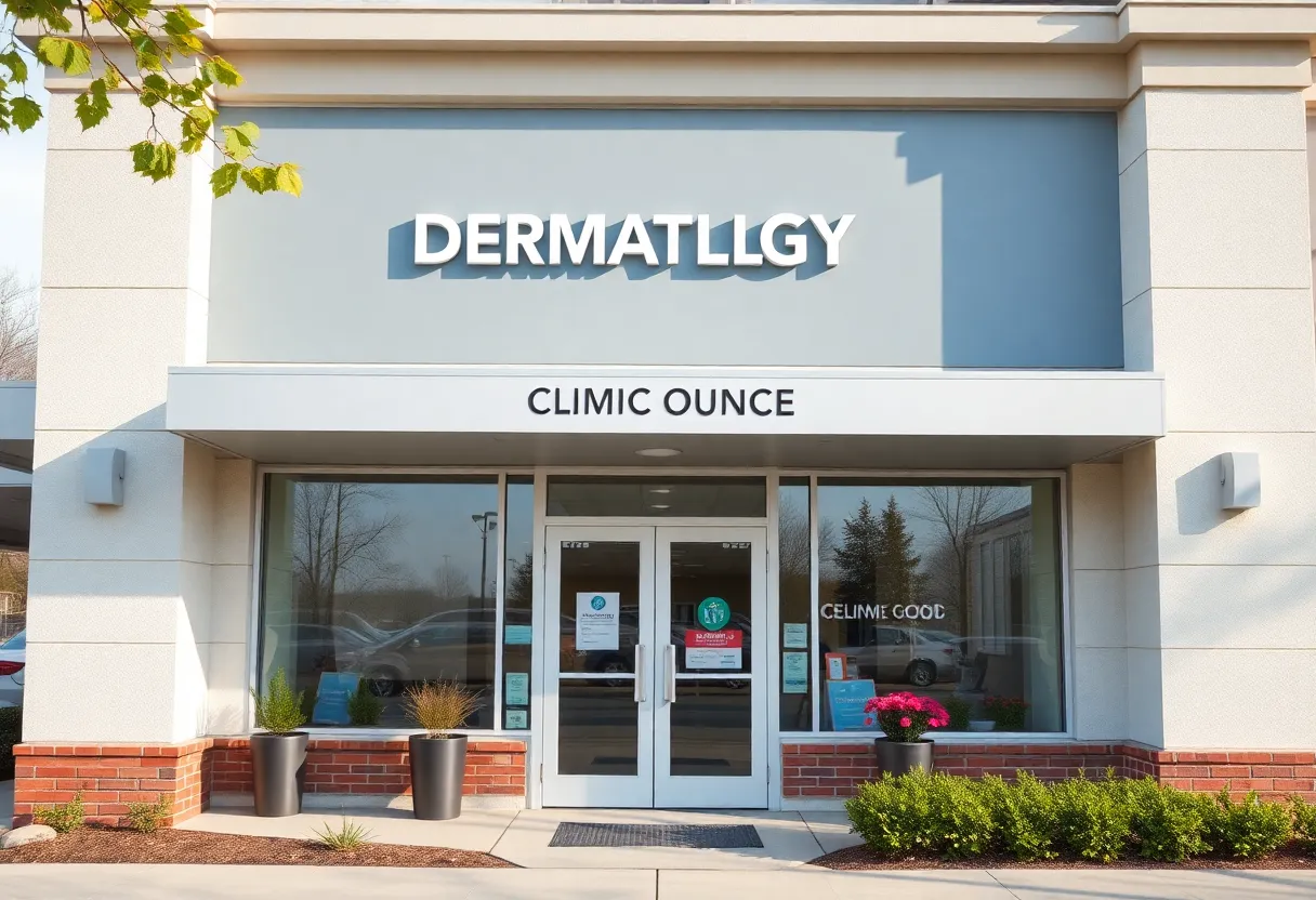 Exterior view of Epiphany Dermatology Clinic partnered with Arlington Dermatology Clinic.