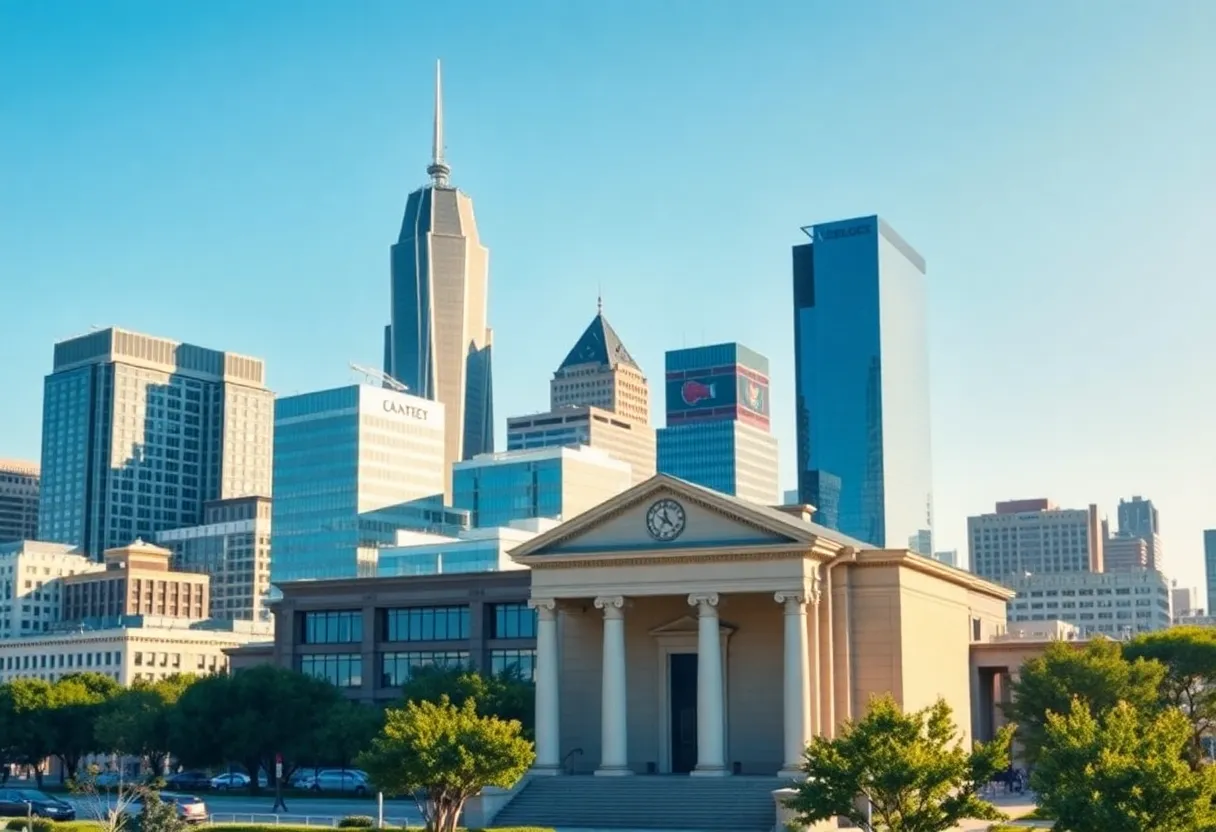 Texas city skyline depicting financial growth