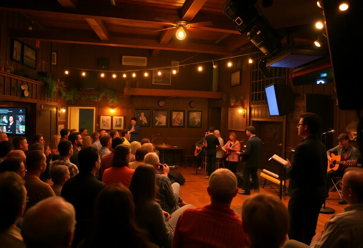 Audience enjoying a live performance by Giulia Millanta in Munich.