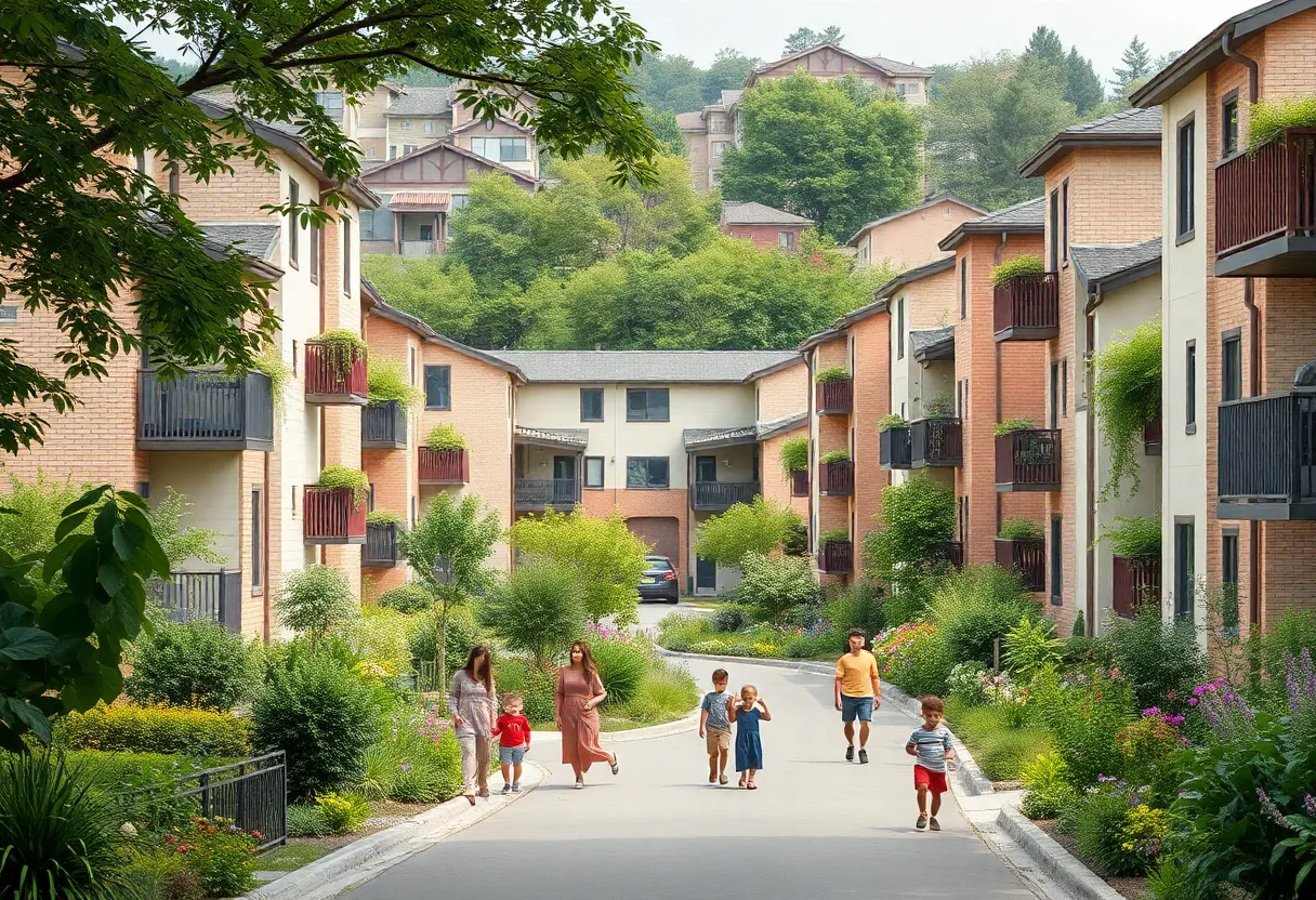 Eco-friendly housing community in Austin