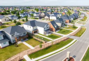 New homes and infrastructure in Hutto, Texas