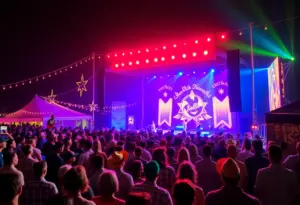 Crowd enjoying the iHeartCountry Festival with live performances