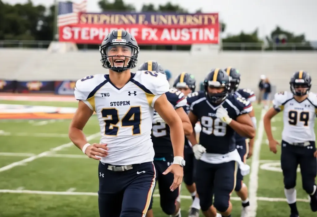Celebration of Jathen Johnson's signing with Stephen F. Austin University