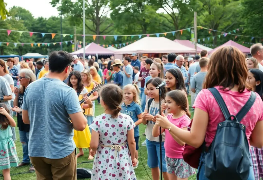 Community members enjoying the Love Our City Fest at Mueller Lake Park
