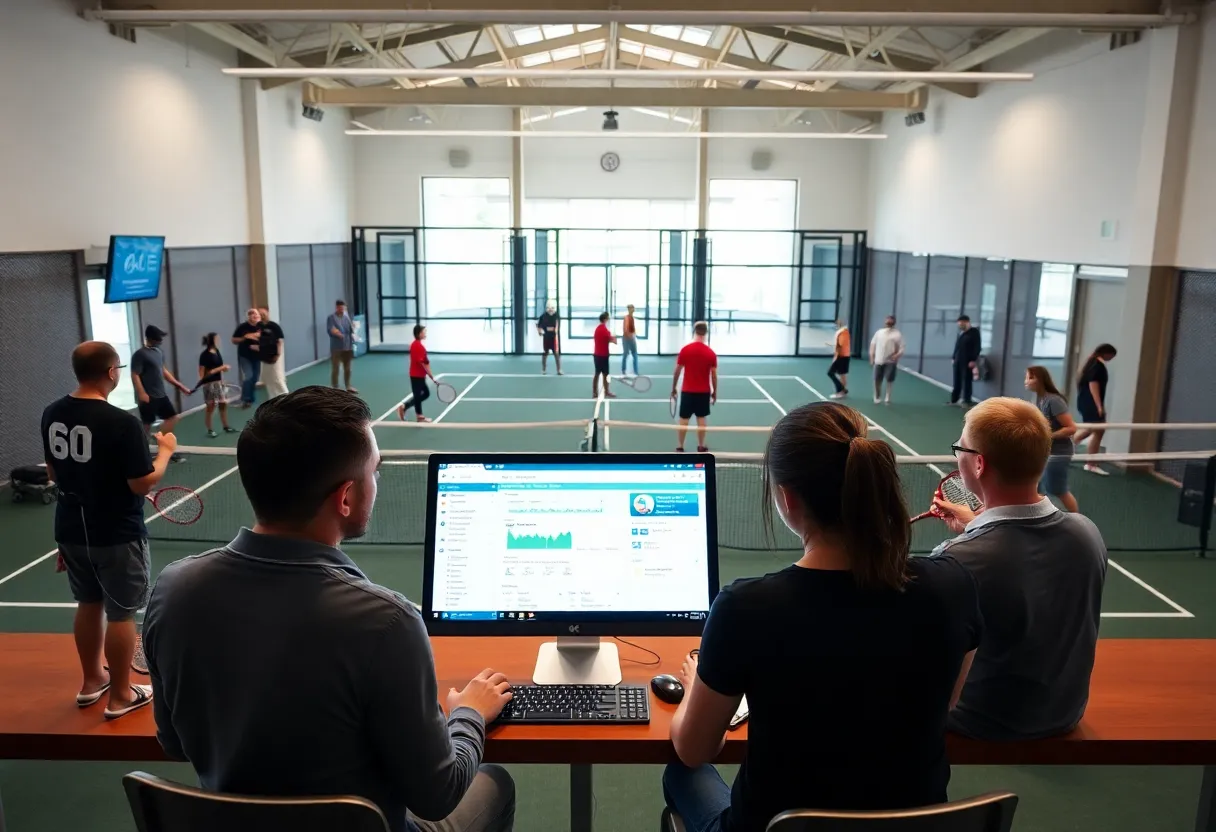 Modern racquet sports club with OpenCourt technology