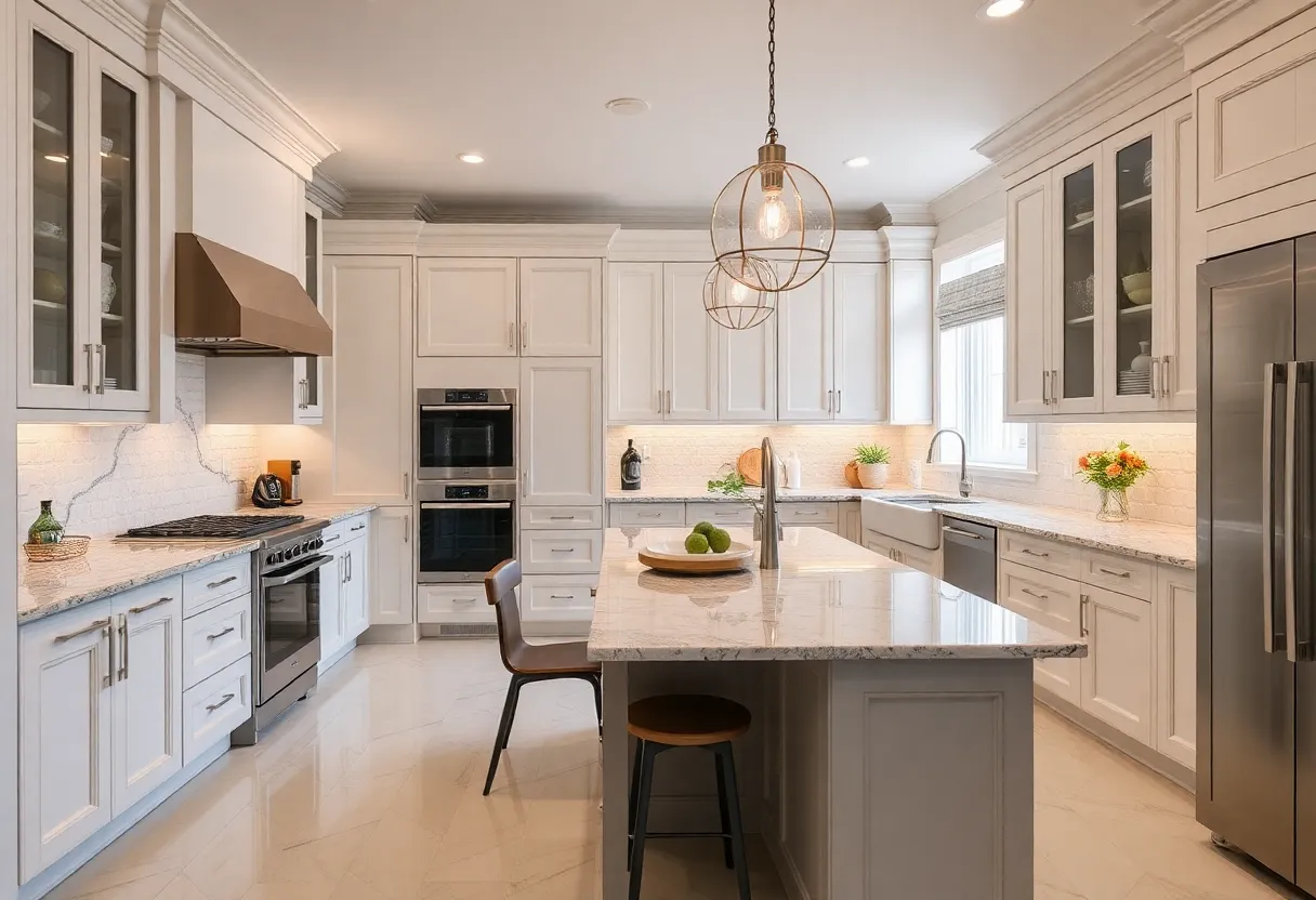 Remodeled kitchen with modern luxury finishes