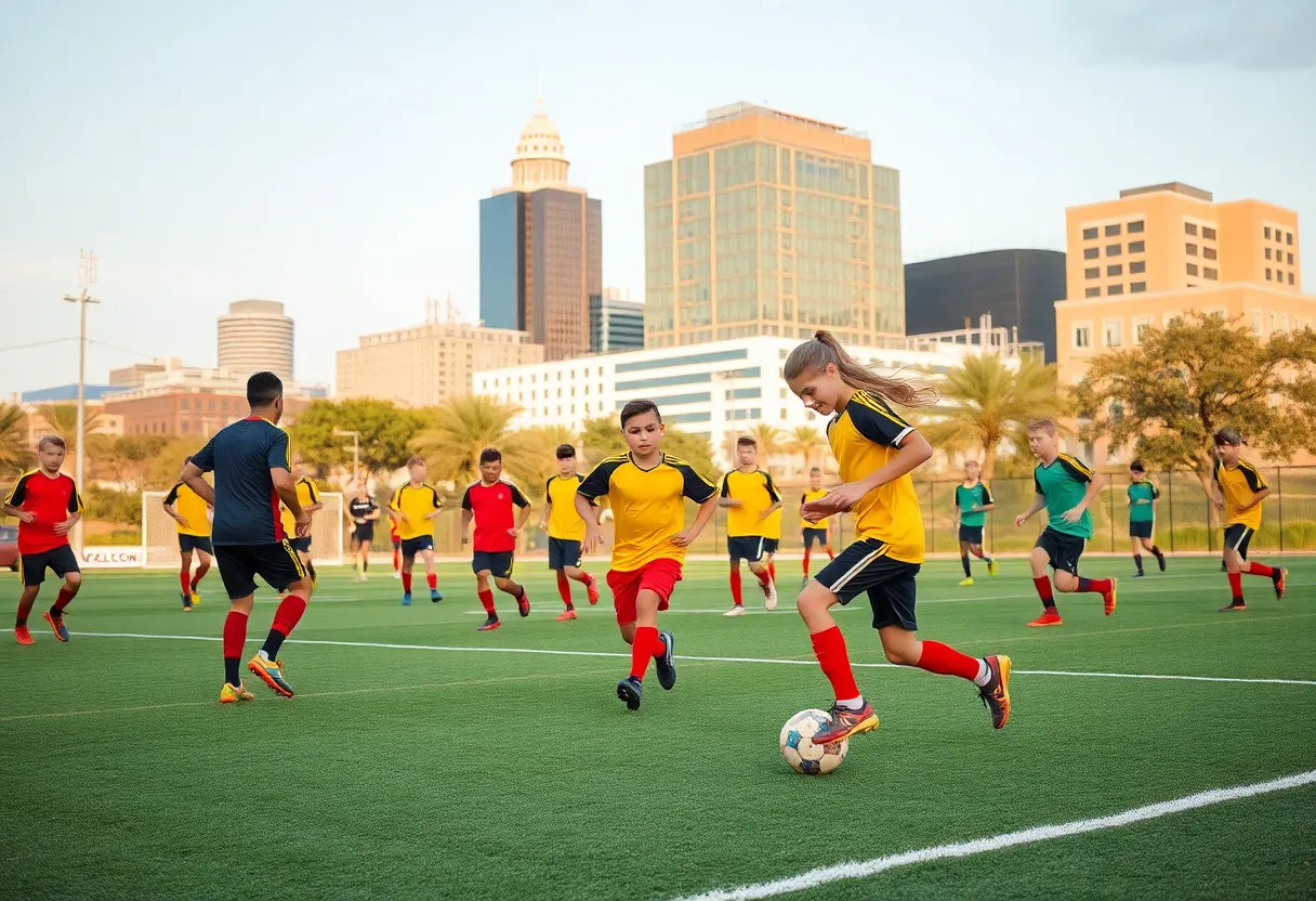 Saudi Arabian football team training in Austin, Texas