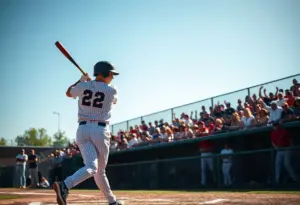Collegiate baseball game featuring Texas A&M Texarkana players.