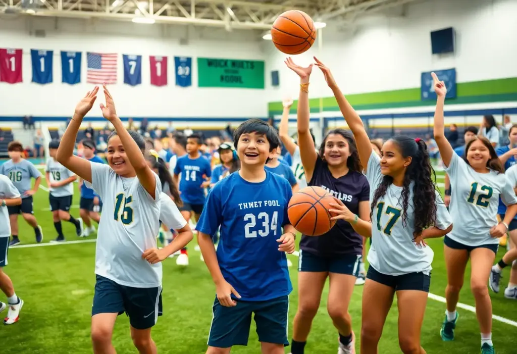 Students participating in Texas high school sports competitions