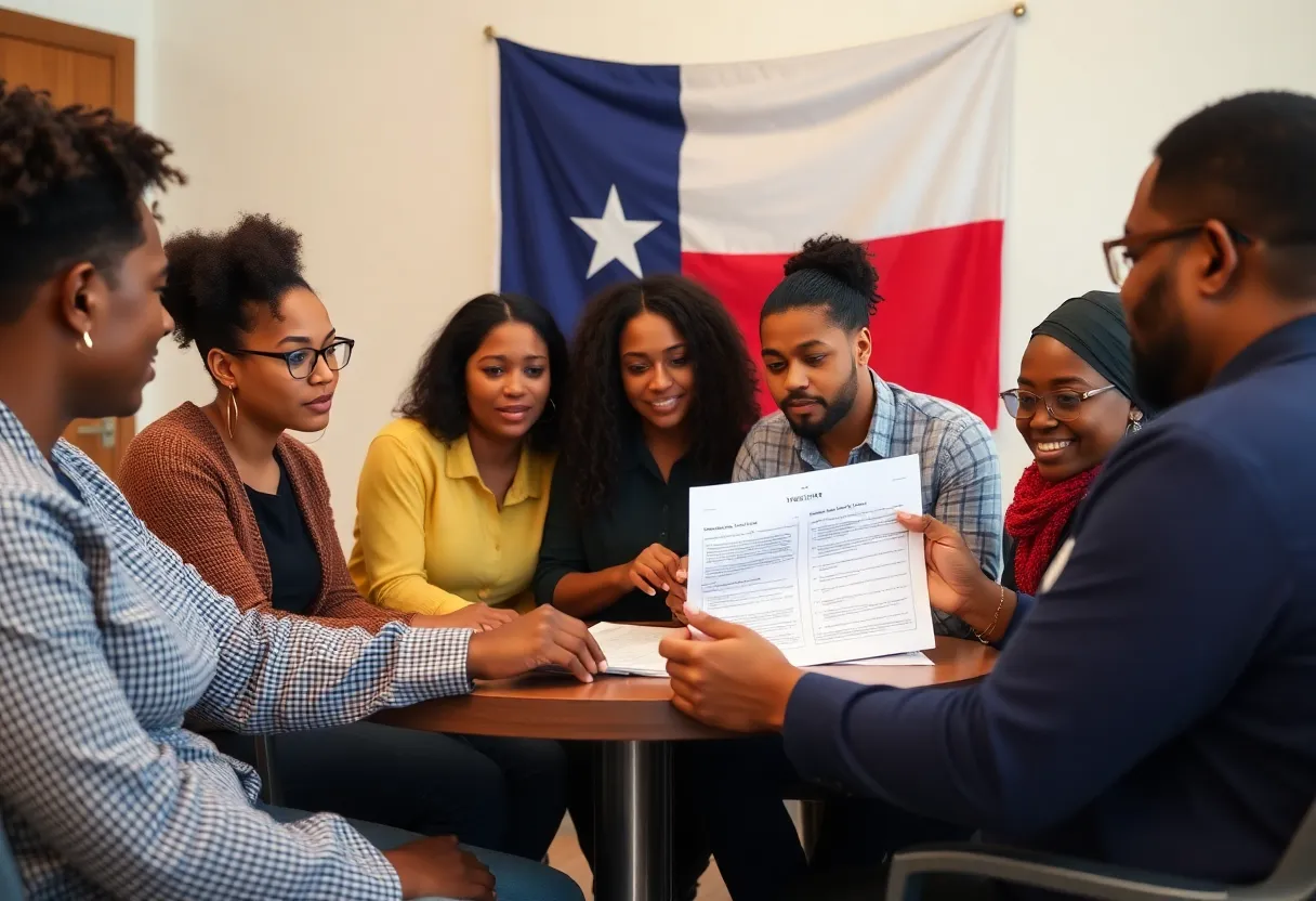 Community members collaborating on Texas Homeland Security Plan