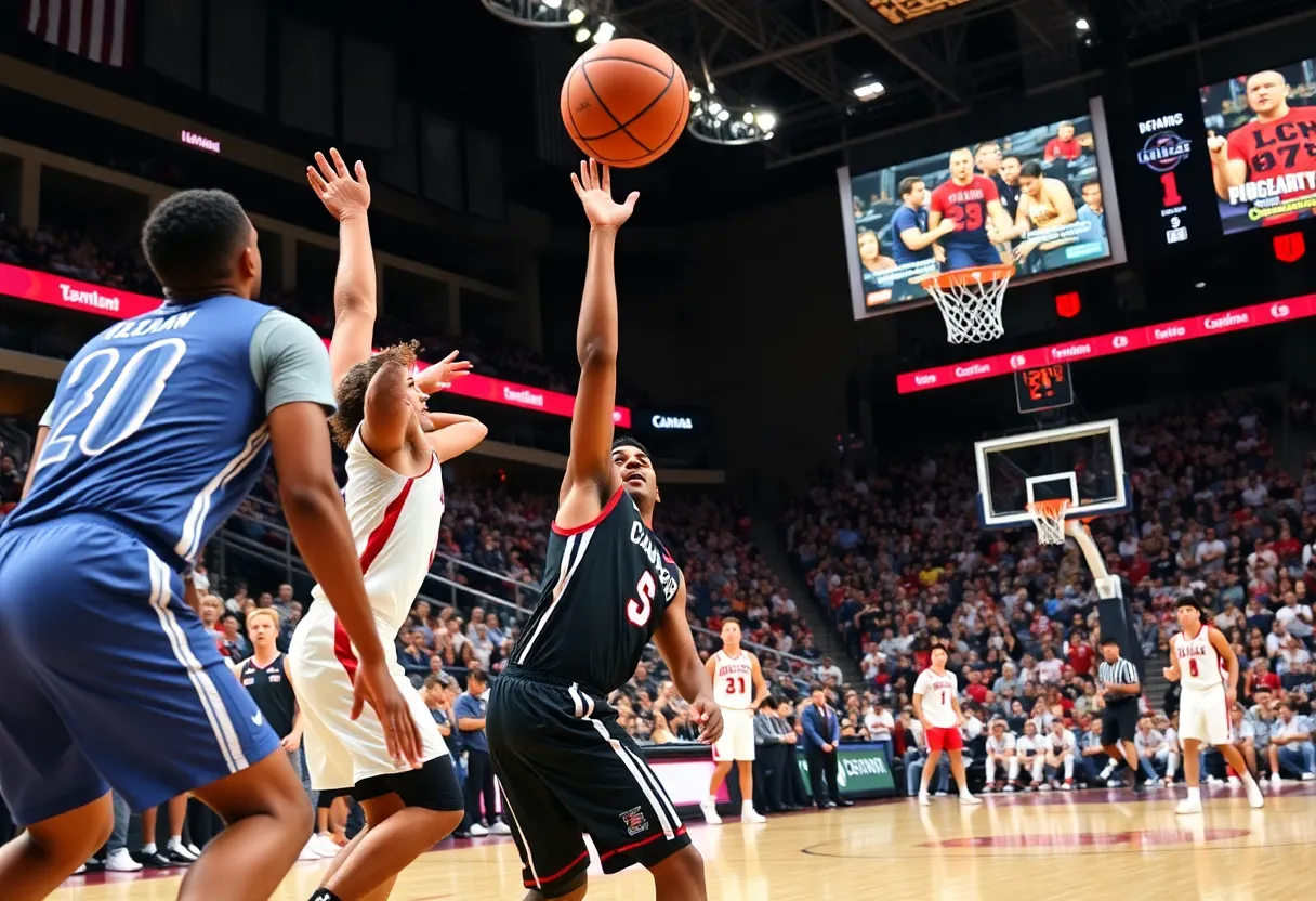 Texas Longhorns celebrate their victory over Kentucky Wildcats