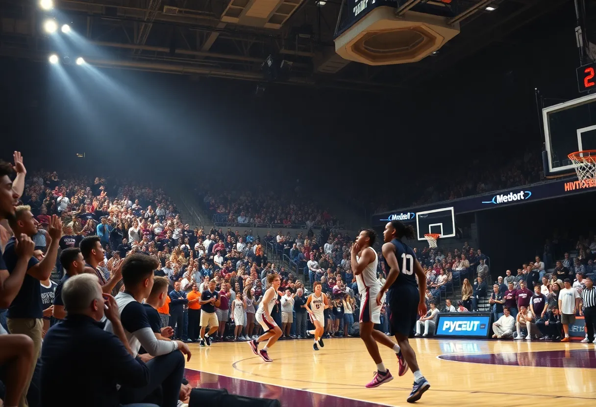 Texas Longhorns celebrating their victory over LSU