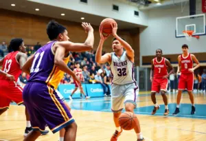 Texas Women's Basketball team in action during a game